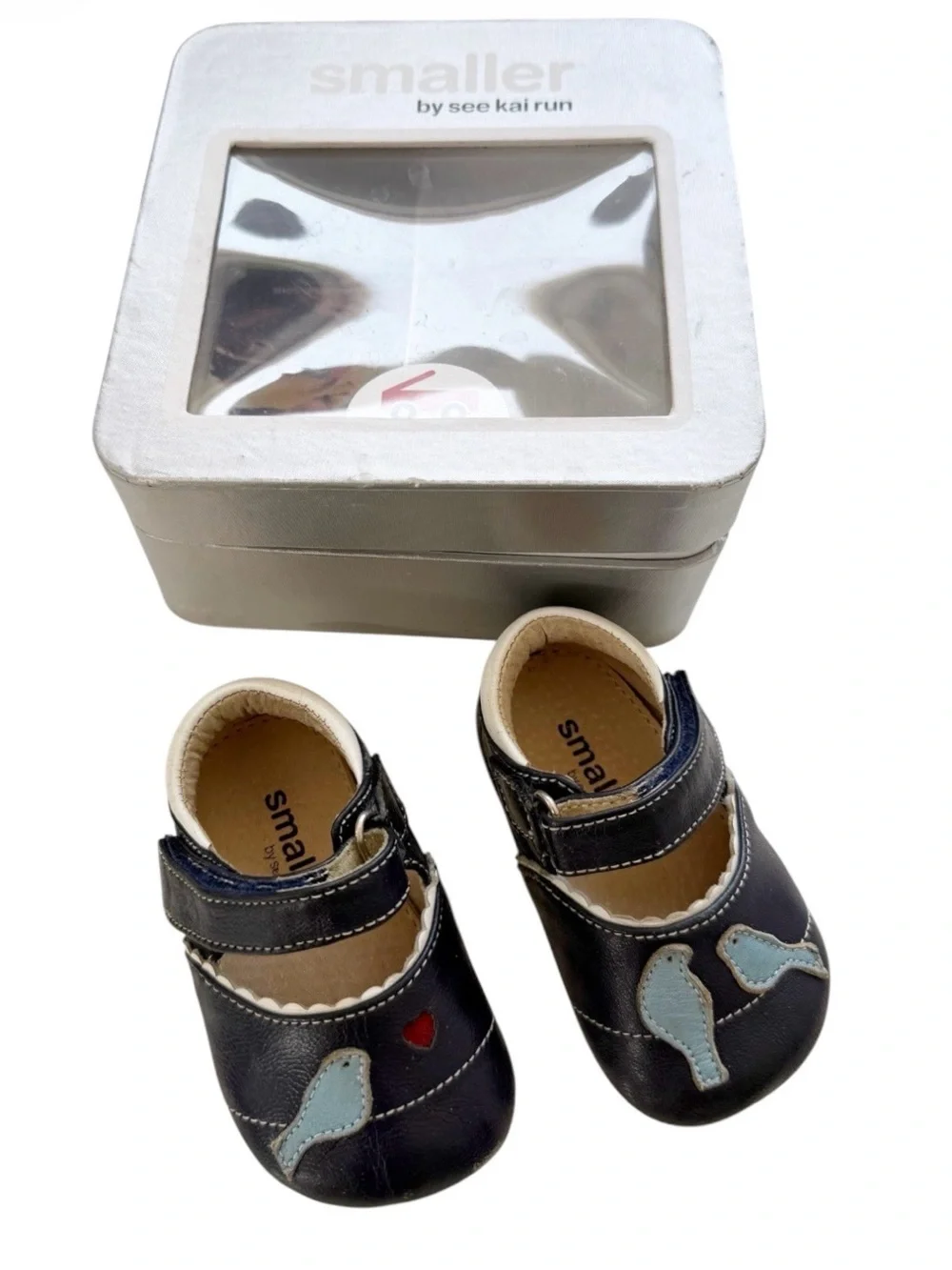 See Kai Run Kalea Navy Mary Jane’s with Birds Size 6-9M